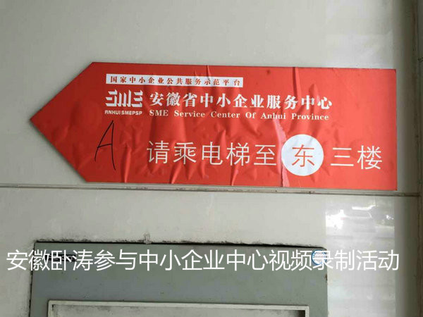 安徽臥濤參加中小企業(yè)服務(wù)中心特色服務(wù)項目之中小型企業(yè)定制化科技項目申報體系視頻錄制活動